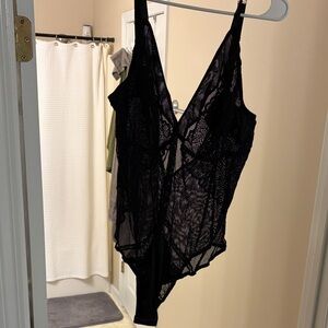 Cacique Black Mesh Chemise